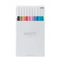 Fineliner 0.4 mm, UNI, EMOTT, PEM-SY, culori pastel, NO.2, 10 culori/set