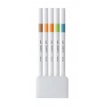 Fineliner 0.4 mm, UNI, EMOTT, PEM-SY, culori pastel, NO.6, 5 culori/set