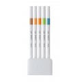 Fineliner UNI EMOTT PEM-SY, 0.4mm, NO.6, set 5 culori pastel