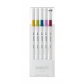 Fineliner UNI EMOTT PEM-SY, 0.4mm, NO.8, set 5 culori pastel