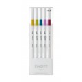 Fineliner 0.4 mm, UNI, EMOTT, PEM-SY, culori pastel, NO.8, 5 culori/set