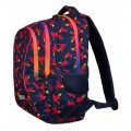 Ghiozdan SM St.Right Rainbow Birds, BP-26, 622502, 3 compartimente, negru/rosu/rainbow