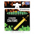 Creioane cerate Starpak Pixel Game 484792, 12 culori, blister carton