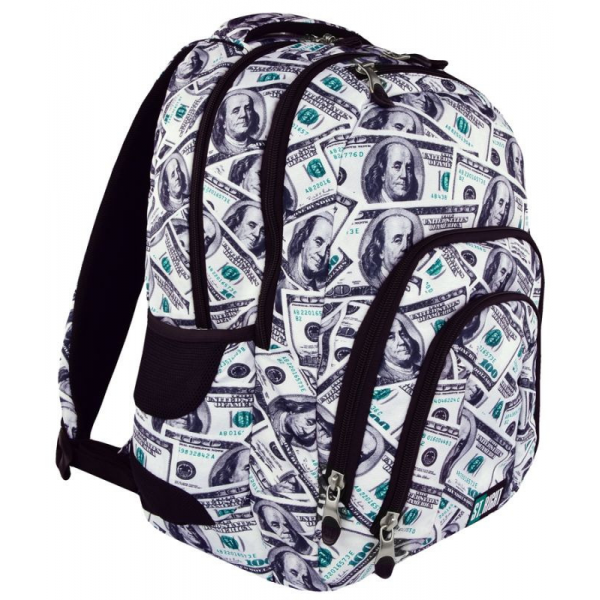 Ghiozdan SM Dollars, 42cm, 617201, gri