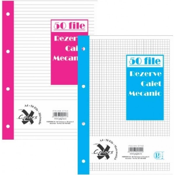 Rezerva Pigna caiet mecanic A5 matematica 50 file
