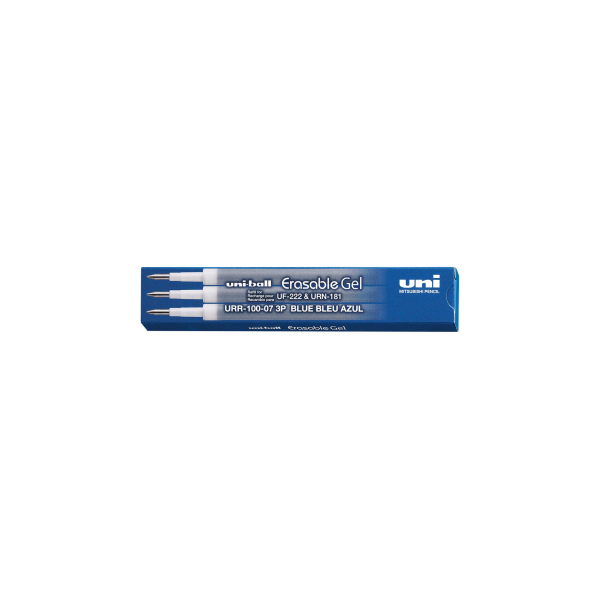 Rezerva roller UNI URR-100 0.7 mm, pentru UF-222 si URN 181, albastru, set 3 bucati