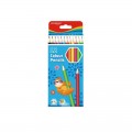 Creioane colorate Keyroad KR972397, hexagonale, 12 culori, blister carton