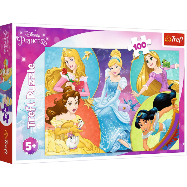 Puzzle carton 100 piese Trefl Disney Princess, 16419, 5+ ani