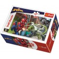 Puzzle carton 54 piese Trefl Mini - Spider-Man - lupta, 19608, 4+ ani