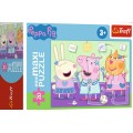 Puzzle carton 20 piese Trefl Peppa Pig - Formatia muzicala, 21126, 3+ ani