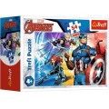 Puzzle carton 54 piese Trefl Mini - Avengers - Captain America, 19614, 4+ ani