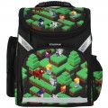 Ghiozdan Starpak Pixel Game, 1 compartiment, 3 buzunare, negru cu verde, 507274
