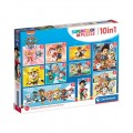 Puzzle carton 10in1 18-60 piese Clementoni Supercolor - Paw Patrol, 20270, 4+ ani