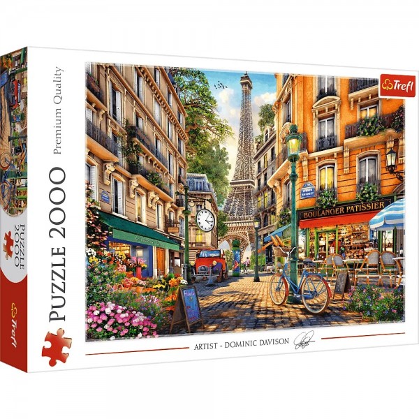 Puzzle carton 2000 piese Trefl Dupa-amiaza in Paris, 27121, 12+ ani