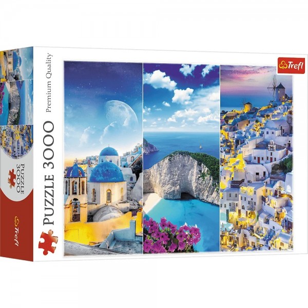 Puzzle carton 3000 piese Trefl Vacanta in Grecia, 33073, 16+ ani