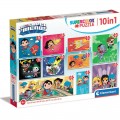 Puzzle carton 10in1 18-60 piese Clementoni Supercolor - DC Super Friends, 20272, 4+ ani