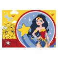 Puzzle carton 3in1 48 piese Clementoni Supercolor - DC comics - Wonder Woman, Superman si Batman, 25272, 4+ ani