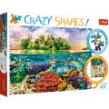 Puzzle carton 600 piese Trefl Crazy Shapes - Insule tropicale, 11113, 10+ ani