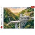 Puzzle carton 1000 piese Trefl Sanctuarul Las Lajas, Columbia, 10724, 12+ ani