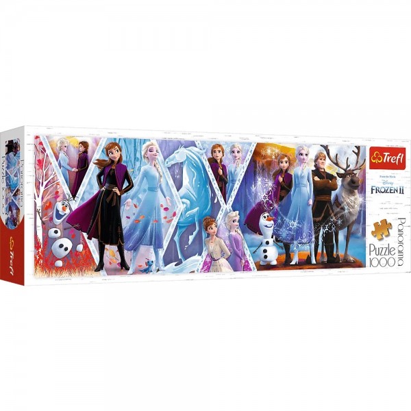 Puzzle carton 1000 piese Trefl Frozen - Panorama, 29048, 12+ ani
