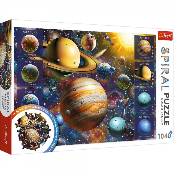 Puzzle carton 1040 piese Trefl In spirala - Sistemul solar, 40013, 12+ ani