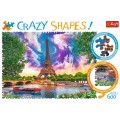 Puzzle carton 600 piese Trefl Crazy Shapes - Parisul romantic, 11115, 10+ ani
