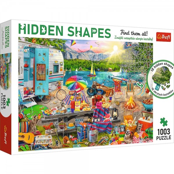 Puzzle carton 1003 piese Trefl Hidden Shapes - Excursie cu rulota, 10677, 12+ ani