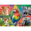 Puzzle carton 1000 piese Trefl Animal Planet - Animale de savana, 10671, 12+ ani