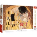 Puzzle carton 1000 piese Trefl Art Collection - Klimt - Sarutul, 10559, 12+ ani