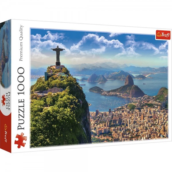 Puzzle carton 1000 piese Trefl Rio de Janeiro aerial view, 10405, 12+ ani