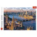Puzzle carton 1000 piese Trefl Londra aerial view, 10404, 12+ ani