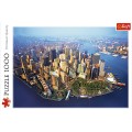 Puzzle carton 1000 piese Trefl New York aerial view, 10222, 12+ ani