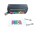 Borseta echipata UNI Posca 900065, 2 fermoare, cu buzunar, negru, 16 buc (6x5M, 6x3M, 4x1MR)