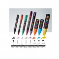 Borseta POSCA echipata, 2 fermoare, cu buzunar, 900065, negru, 16buc, 6x5M, 6x3M, 4x1MR