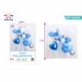 Ghirlanda din baloane PartyGo, albastru, FA0510, set 33 buc