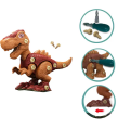 Figurina - dinozaur cu unelete, 20cm, maro, 3+ ani, MegaCreative, 499065