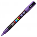 Marker UNI Posca PC-3ML, varf rotund, 0.9-1.3mm, set 8 culori cu sclipici