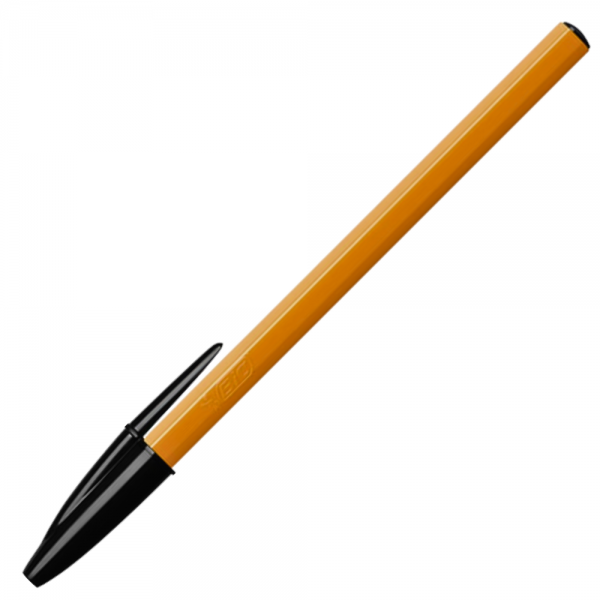Pix cu bila Bic Orange, 0.8mm, cu capac, corp orange mat, scris diverse culori