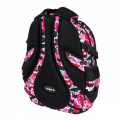 Ghiozdan SM St.Right Hearts 43cm, BP01 625992, 4 compartimente, negru cu inimi roz