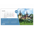 Calendar triptic de birou ARHI Imagini Romania, 10.4x20.5cm, 12 pagini, cu spira, coala 170g/mp