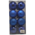 Ornament Globuri pentru pom, albastru, diametru 55-60mm, 16 bucati/set
