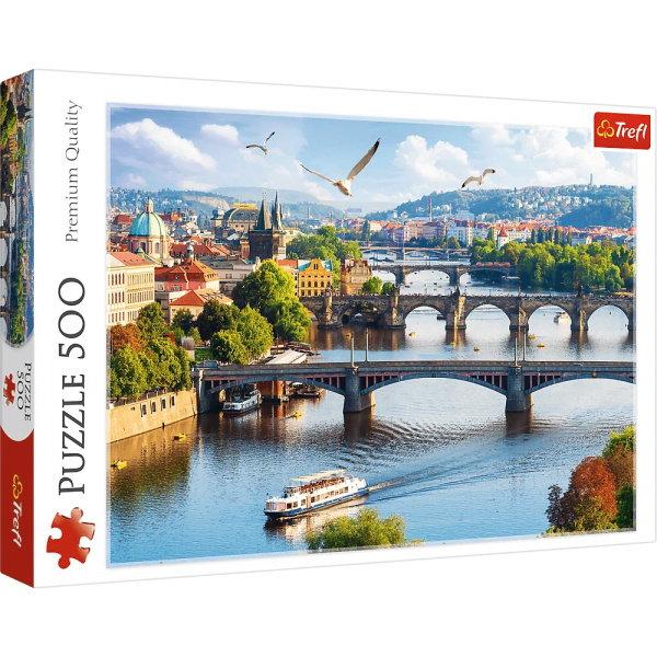 Puzzle carton 500 piese Trefl Praga, Cehia, 37382, 10+ ani