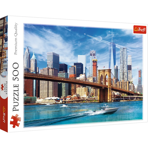 Puzzle carton 500 piese Trefl Vedere din New York, 37333, 10+ ani