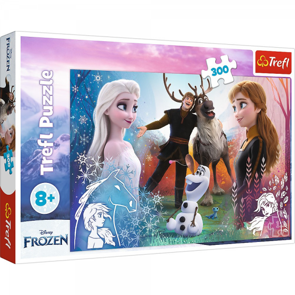 Puzzle carton 300 piese Trefl Frozen - singing in the forest, 23006, 8+ ani