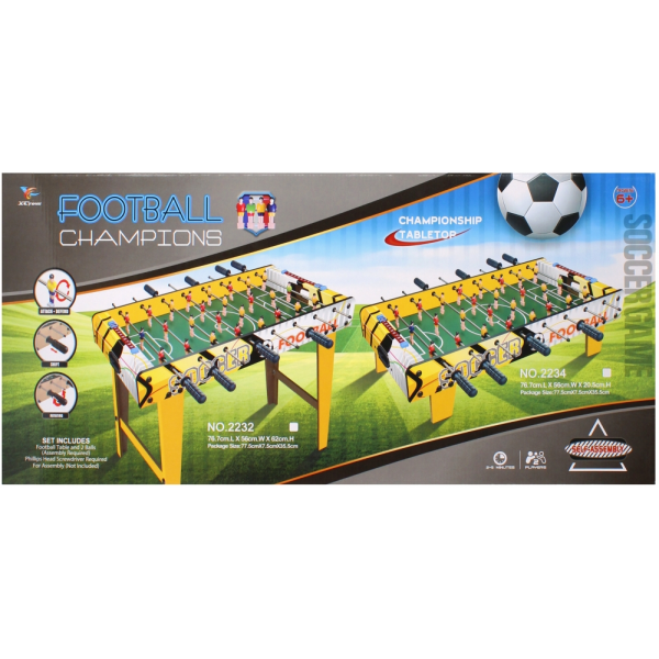 Jucarie set masa de fotbal din lemn+accesorii MegaCreative Chasmpions, 524645, 77x62x56cm, nr2233