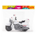 Motocicleta de politie Polesie 71323, 28cm, plastic, alb, 3+ ani