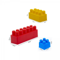 Jucarie set cuburi pentru constructie RT, 65 de piese, plastic, 16065