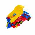 Camion basculanta Roben 16011, 60cm, include 80 cuburi de contruit, plastic, multicolor, 3+ ani