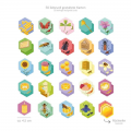 Joc Memo Trendhaus, Albine, forma hexagonala, 50 carti/pachet, multicolor, 3+ ani, CH28885