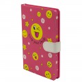 Jurnal B6 CNX Keep Your Smile 9702L-2, 200 pagini, coperta carton roz, cu magnet
